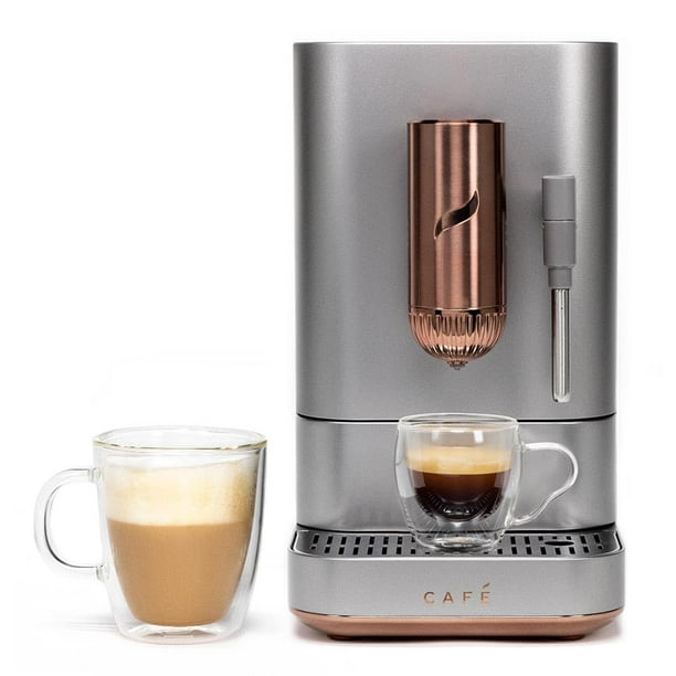 Cafetera Espresso Automática Café Affetto + Espumador de Leche | Molinillo de café en grano integrado y ajustable | Preparación con un solo toque en 90 segundos | Acero Plata, 1,2 Litros, (C7CEBBS2RS3
