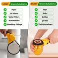 thumbnail image 4 of HERFOM 4 PCS Rubber Strap Wrench Set, 6" and 8" Heavy Duty Strap Adjustable Blet Wrench, 4 of 6