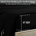 thumbnail image 3 of Twin Size Fitted Sheet Only - 700-Thread Count 100% Pure Egyptian Cotton, 10 inches Deep Pockets Fitted Sheet, Soft, Smooth, Cooling, Sateen Weave - Black Color, 3 of 7