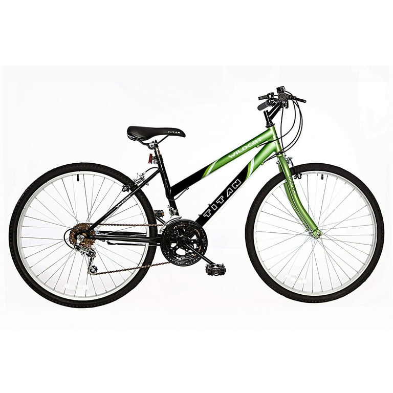 Titan Wildcat 18-Speed Women's Mountain Bike, Lime Green & Black
