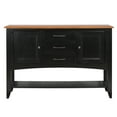 thumbnail image 4 of Sunset Trading Selections Sideboard with Large Display Shelf | 3 Drawers 2 Storage Cabinets | Antique Black and Cherry, 4 of 4