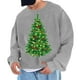 thumbnail image 1 of Sudadera sin capucha para hombre, cuello redondo, deportiva, con estampado de árbol de Navidad, sudadera con capucha, jersey de manga larga, blusa de poliéster para hombre, 1 of 4