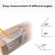 thumbnail image 4 of Scienceny Regla de acero inoxidable, calibre Vertical, transportador de dibujo portátil, herramienta de medición, accesorio de carpintería de dibujo Accesorios para bloques patrón 45 grados Scienceny TO010955-02, 4 of 6