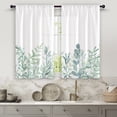 thumbnail image 1 of Innerwin Tringle à Rideau Poche Fente Panneau Rustique Imprimé Floral Aquarelle Rideaux Courts Anti-Moisissure Traitement de Fenêtre Style-2 27 Pouces*39 Pouces(70*100cm)*2, 1 of 5