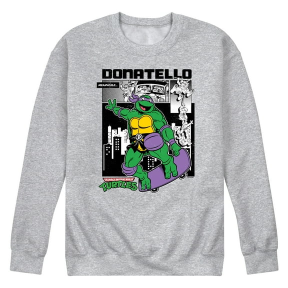 Teenage Mutant Ninja Turtles - Donnie Skateboard Retro - Men's Crew Fleece Sweatshirt