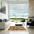 thumbnail image 6 of Ahgly Company Indoor Rectangle Contemporary Sienna Brown Abstract Area Rugs, 2' x 4', 6 of 6