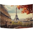 thumbnail image 3 of FREEAMG Autumn Photo Paris Tapestry Hippie Wall Hanging Tapestries Aesthetic Decorative for Living Room Bedroom Ceiling 60x51In, 3 of 7