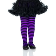 Way to Celebrate Fashion Striped Tights Female Child Halloween Black/Purple