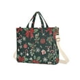 thumbnail image 7 of FORMRS Womens Corduroy Tote Bag Crossbody Shoulder Handbag with Pocket, Green Christmas, 7 of 7