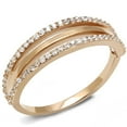 thumbnail image 5 of TS587 - Rose Gold 925 Sterling Silver Ring with AAA Grade CZ in Clear, 5 of 5