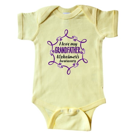 

Inktastic I Love My Grandfather Alzheimer s Awareness Gift Baby Boy or Baby Girl Bodysuit