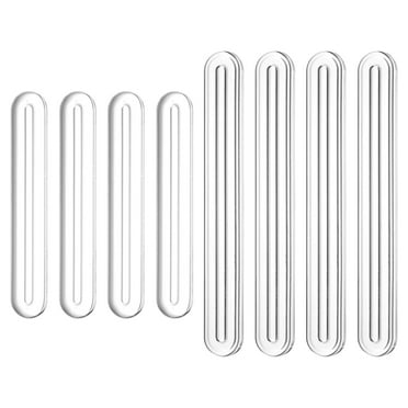 Uxcell Wall Protector from Furniture, Clear Furniture Bumper Silicone Rubber Wall Bumper Guards Adhesive Wall Protector Bumper, 5.51''L x 0.7''W x 0.2''T/3.94''L x 0.63''W x 0.2''T, 8 Pcs
