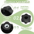 thumbnail image 3 of Uxcell Clamping Nuts Knob Plastic Screw-On Iron Star Knobs Knurled Female Threaded Hexagon Head M8 x 1.9" (6 Pack, Black), 3 of 7
