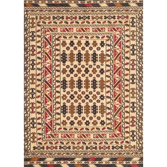 Ahgly Company Machine Washable Indoor Rectangle Traditional Dark Sienna Brown Area Rugs, 2' x 5'