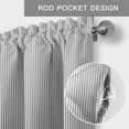 thumbnail image 3 of Gray Striped Kitchen Valances for Windows, Modern Minimalist Vertical Stripes Lines Bathroom Window Valances 42x18 Inch Rod Pocket Window Treatments Valance Curtains for Living Room Bedroom Decor, 3 of 9