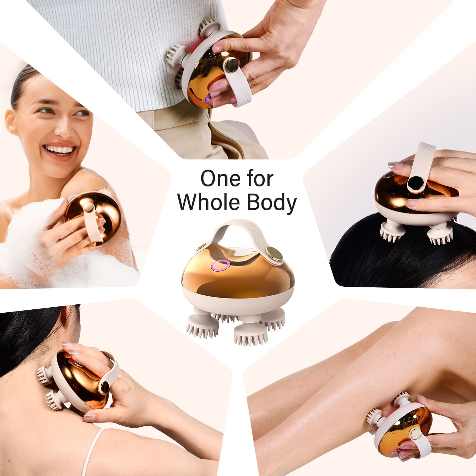 Arboleaf Electric Scalp Massager Waterproof Head with 8 Removable Claws