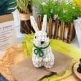 thumbnail image 4 of String Braided Tailless Standing Bunny Figurine, Handmade Easter Indoor Decoration for Table, Shelf and Home Display, Cute Minimalist Style, Lightweight and Lovely Easter Animal Ornament, C, 4 of 6