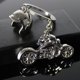 thumbnail image 2 of Llavero Plata Casco Y Moto Grabado Personalizado En Medalla Joya Hombre, 2 of 4