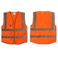 thumbnail image 5 of ALEKO Safety Vest XX Large Size with Pockets Class 2 ANSI/ISEA Compliant Orange, 5 of 6