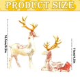 thumbnail image 3 of 2Pcs Resin Reindeer Statue Small Christmas Seated And Standing Deer Figurine, Reindeer Ornaments For Living Room, Wine Cabinet, Display Stand, Bedroom, Office Desktop, 3 of 5