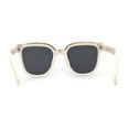 thumbnail image 2 of Womens Metal Brow Line Inset Lens Horn Rim Fashion Sunglasses Ivory Black, 2 of 5
