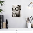 thumbnail image 3 of Elephant Stock Meditating Buddha Face Wall Art - Vertical Canvas Wall Art - Dining Room Wall Decor - Religion And Spirituality Canvas - Black And White Decor - 8" x 12", 3 of 8