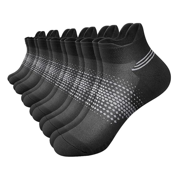 Liuchenyi Cotton Socks Mens/Womens Ankle Socks Breathable Casual Low Cut Short Socks for Men/Women with Heel Tab Black