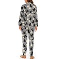 thumbnail image 2 of DISNIMO Cat Print Women's 2 Piece Lounge Sets Casual Fashion Sleepwear Button Down Nightwear Long Sleeve Loungewear with Long Pajama Pants, 2 of 6