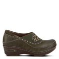 thumbnail image 6 of Spring Step L'artiste Burbank Leather Clogs for Women | Designer Hand-Painted Slip-On Shoes | Ladies Casual Platform Clog, 6 of 7