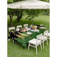 thumbnail image 3 of Outdoor Tablecloth with Umbrella Hole and Zipper, Black Green Christmas Rectangle Table Cloth 60x102 Inch Waterproof Tablecloth, Xmas Tree Stars Snowflake Winter Picnic Table Cover for Patio Camping, 3 of 7