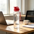 thumbnail image 4 of Reusable Water Bottle with Flip-Top Lid and Lanyard, Leak-Proof Sports Bottle - R, 4 of 7