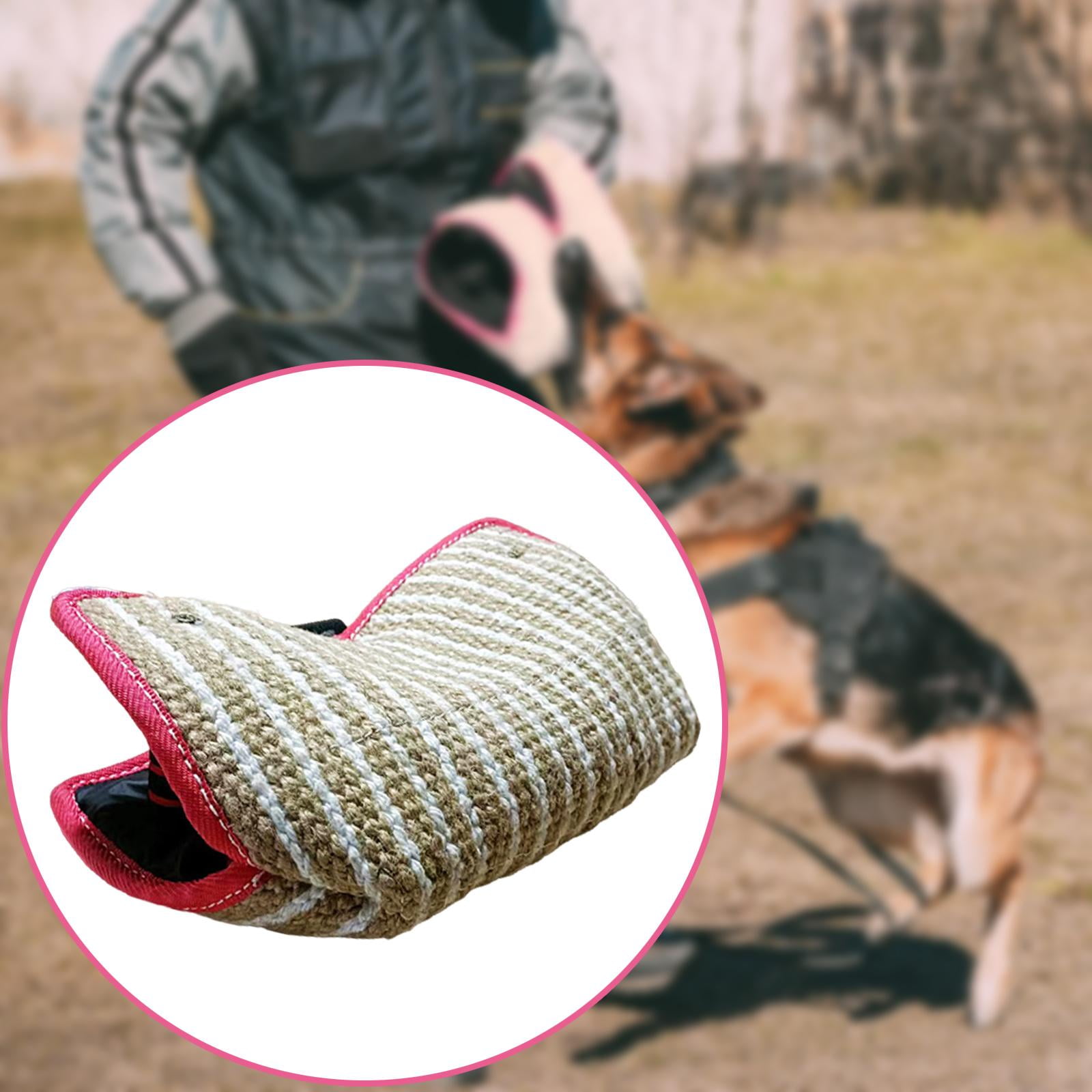 Dog Bite Pillow Sturdy with Handles Interactive Toy Dog Training Biting Sleeves Tear Resistant Portable for Small Medium Dog Puppy Training