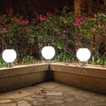 thumbnail image 4 of Ounissouiy Columna de luz nocturna de acero inoxidable, lámpara de poste alimentada por energía Solar, herramienta de iluminación de Pilar de Iluminación y accesorios Luz calida 25cm, 4 of 6