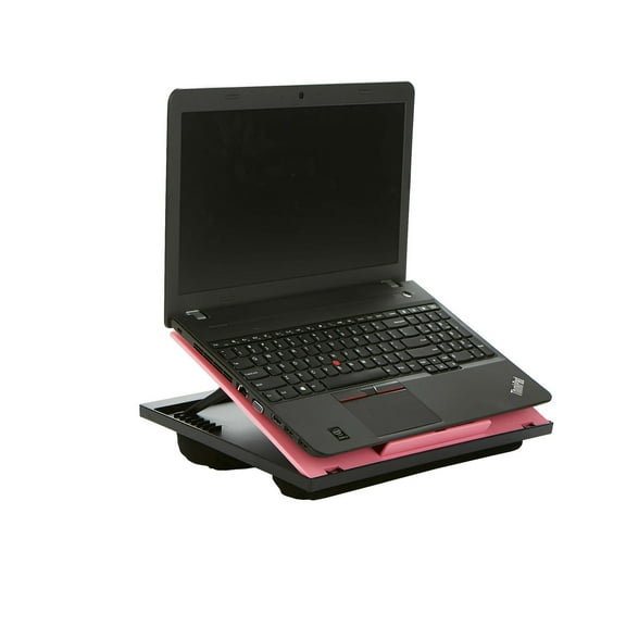 Mind Reader Adjustable 8 Position Lap Top Desk with Cushions, Pink