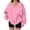 Pink, variant on Sweatshirt for Women Long Sleeve Cute V Neck Oversized Sweat Shirts Pullover Tops
