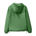thumbnail image 6 of Women's Solid Color Spring Autumn Sports Windbreaker Jacket, Lightweight Water Resistant Casual Coat with Full Zip, for Daily Active Wear or Outdoor Hiking Green, 6 of 10