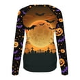 thumbnail image 5 of Raeneomay Long Sleeve Shirts for Women Ladies' Winter Halloween Round Neck Hooded SweatShirt Top, 5 of 5