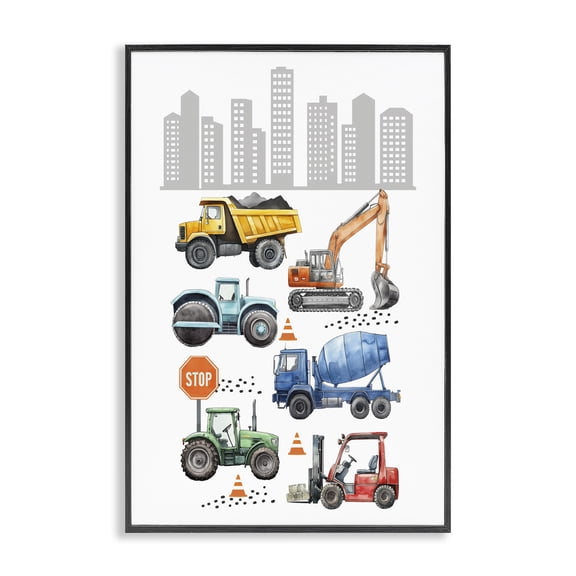 Stupell Industries City Keeps Moving Black Framed Giclee Art, design by Christine Simpson Art