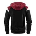 thumbnail image 3 of Men's Casual Fashion Zip Up Hoodie Autumn Winter Patchwork Contrast Ribbed Design Sweatshirt Comfortable Stylish Jacket, 3 of 5