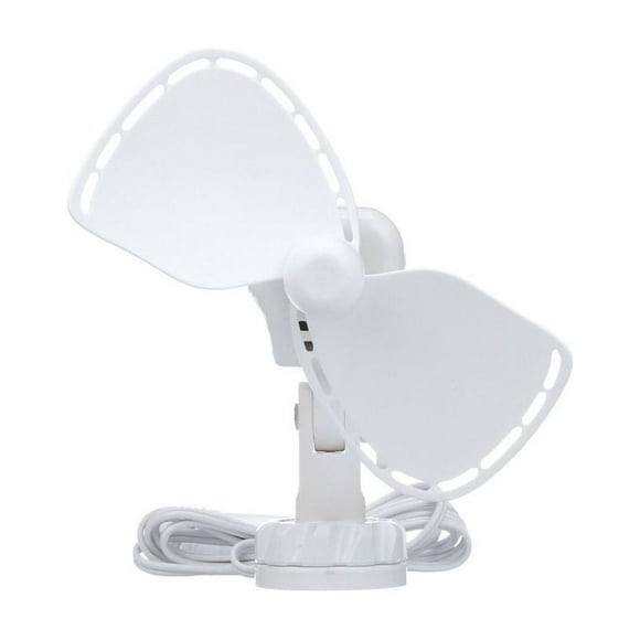 Caframo Ventilateur Limité 747DCWCS Ultime; 7 Pouces; 2 Vitesses; 12 Volts; 1.4 Livres; Blanc; Prise Allume-Cigare; avec Cordon de Six Pieds/montage à Ventouse; Sans Grill