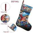 thumbnail image 5 of One Piece Tema: Calcetines de Navidad, fino lino blanco para colgar en escaleras y chimenea, decoración navideña para el hogar, regalo de Navidad.54cm×38cm, 5 of 5