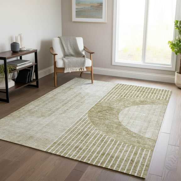 Addison Rugs Chantille Indoor/Outdoor Transitional Modern Taupe Washable Rectangle Rug, 8' x 10'