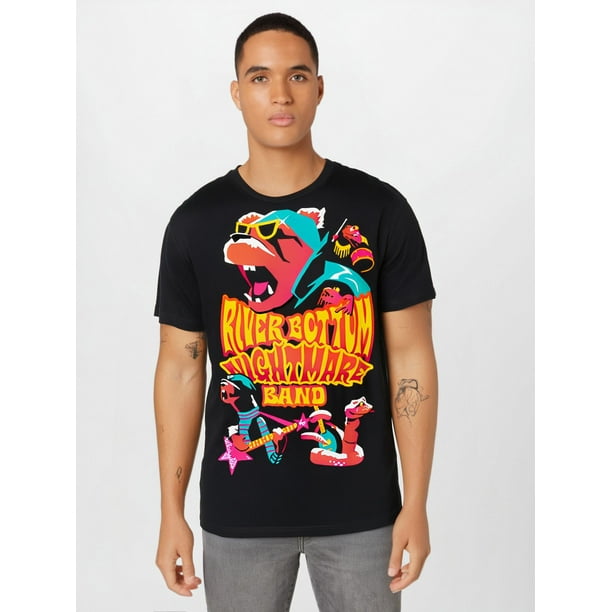 Camiseta de la banda River Bottom Nightmare: gráfico divertido para hombre, manga corta, color negro, colección, camiseta con certificación PR para adultos, hombres, mujeres, adolescentes, jóvenes