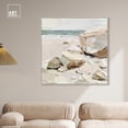 thumbnail image 3 of Rocks By The Shore Canvas Coastal Farmhouse Wall Art by Art Remedy, Silver Frame, 40" x 40", 3 of 7