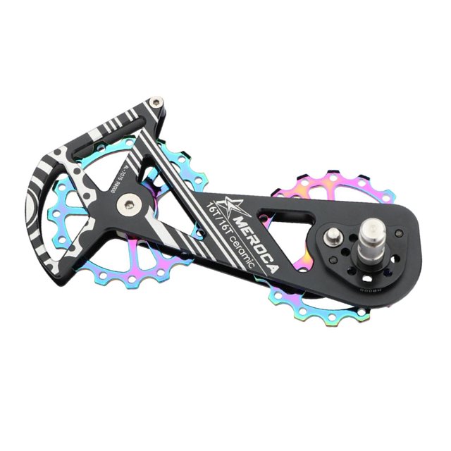 Desviador trasero de bicicleta, desviador de bicicleta, rueda de polea de ciclismo, piezas de bicicleta de carretera Colorido kusrkot Cambio trasero