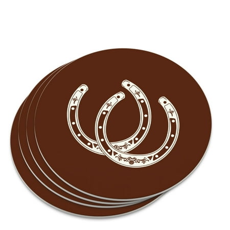 

Horseshoe Lucky Double Cowboy Brown Novelty Coaster Set