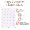 thumbnail image 4 of Comfy Cubs 100% Cotton Absorbent Burp Cloths - Large, 6 Pack (Pink Pattern), 4 of 4