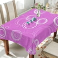thumbnail image 5 of 54x54 Inch Tablecloth Polyester Square Tablecloth for Home Kitchen Dinner Decor Purple Circles and Swirls, 5 of 9