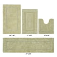 thumbnail image 2 of Better Trends Bathroom Rugs 4 Piece Set 100% Cotton Soft Bath Rug, Water Absorbent, Reversible, Machine Washable for Bathroom Decor Toilet Base Contour, Runner Rug Sage Lux Collection, 2 of 4