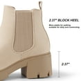 thumbnail image 3 of Harvest Land Women's Platform Chelsea Boots Chunky Block Heel Booties Slip on Ankle Boots for Ladies, 3 of 7